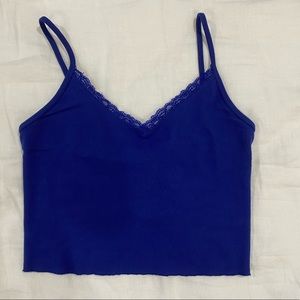 SOLD brandy melville royal blue nicolette top